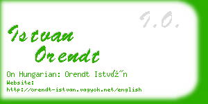 istvan orendt business card